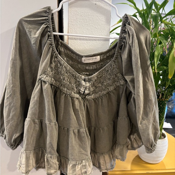 Lucky Brand Tops - Lucky Brand Olive Long Sleeve Top